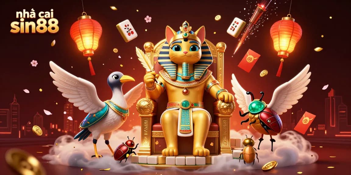 Engage in thrilling gameplay at nhà cái sin88 with vibrant elements of an online casino world.