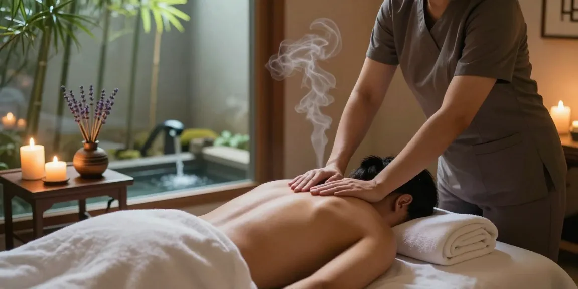 Experience 연수구출장마사지 in a tranquil spa setting with calming ambiance and soothing elements.