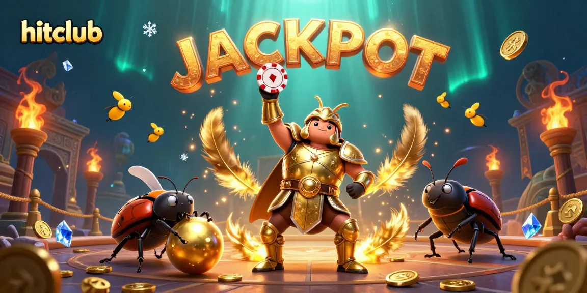 Join hitclub's exhilarating jackpot with a victorious beetle and endless gold coins.